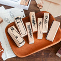 Wooden Stamps Botanical Herbarium Style