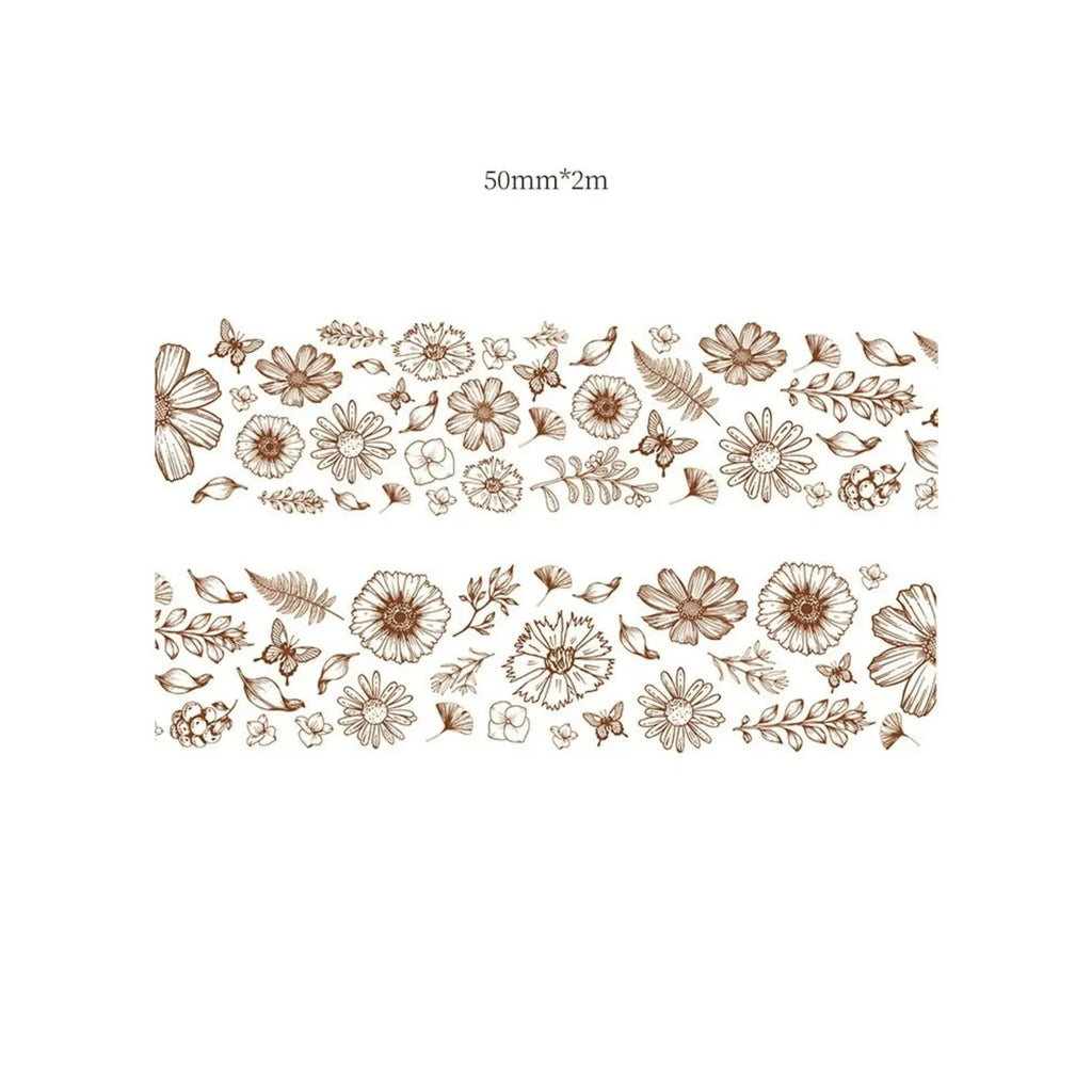 Cinta Washi Flores Vintage