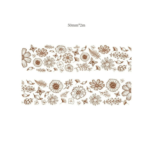Cinta Washi Flores Vintage