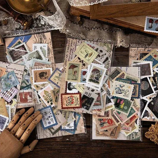 Stickers de Sellos Postales Vintage