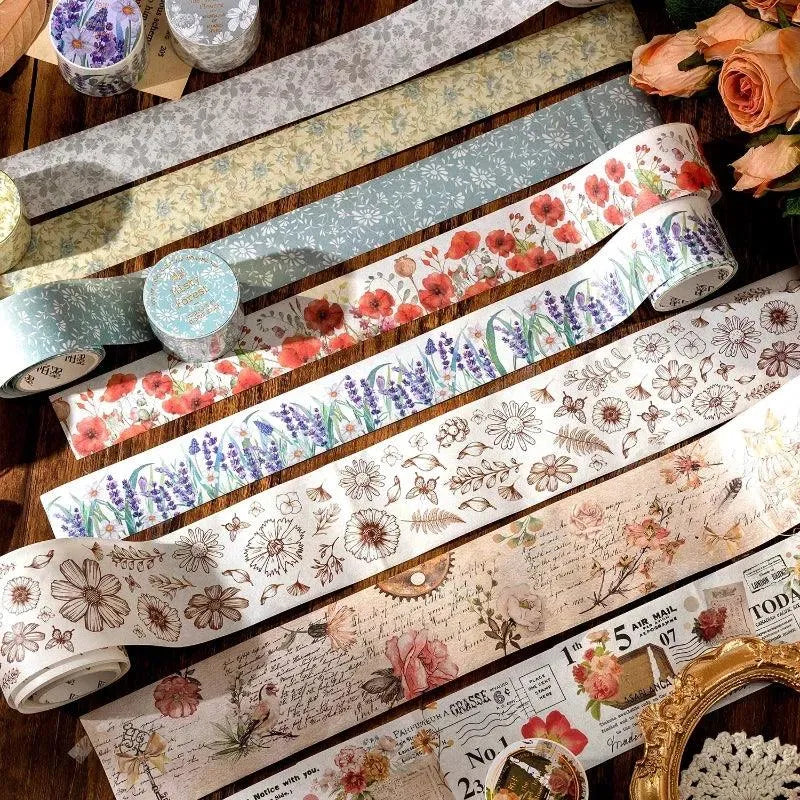 Cinta Washi Flores Vintage