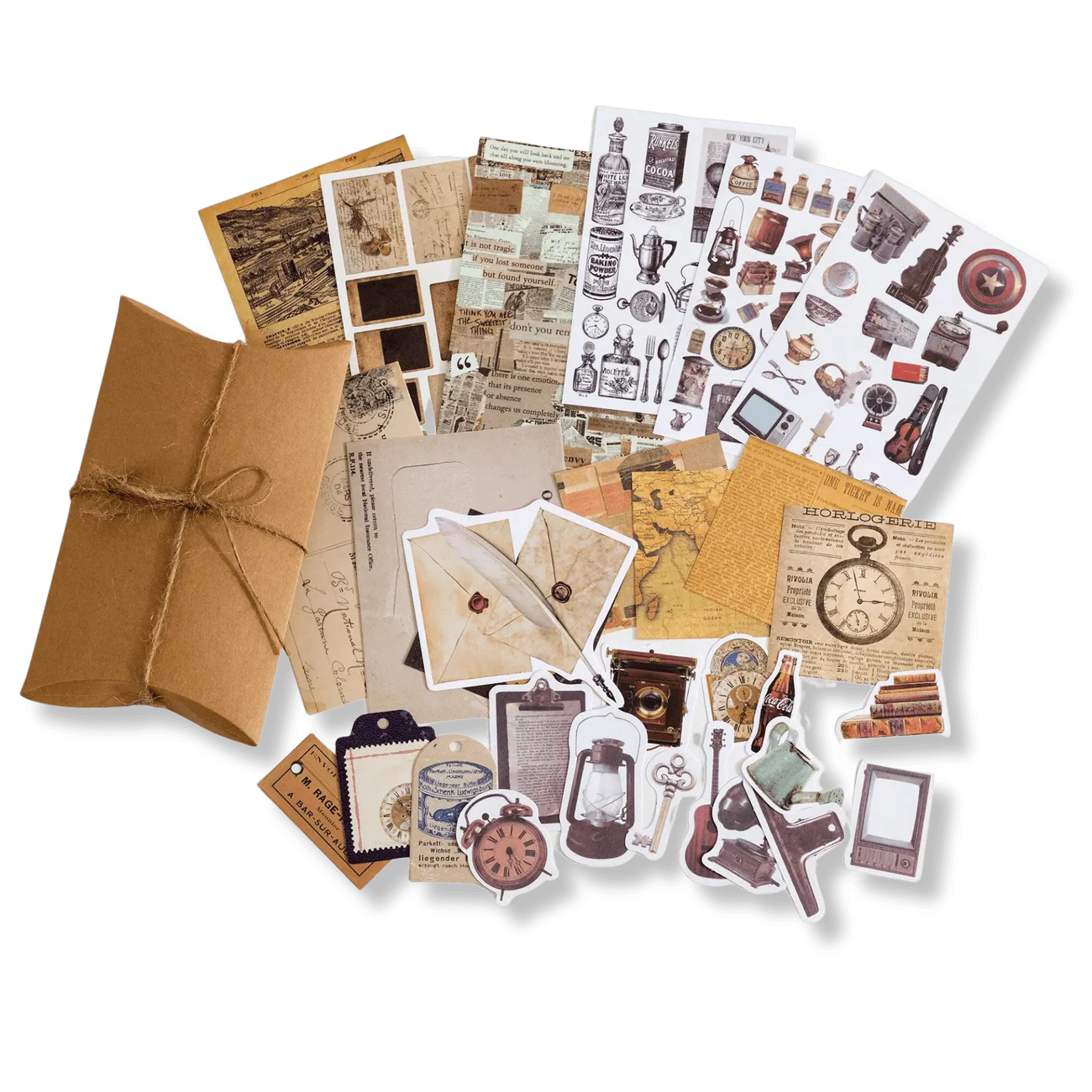Kit de Papeleria y Stickers Encanto Vintage