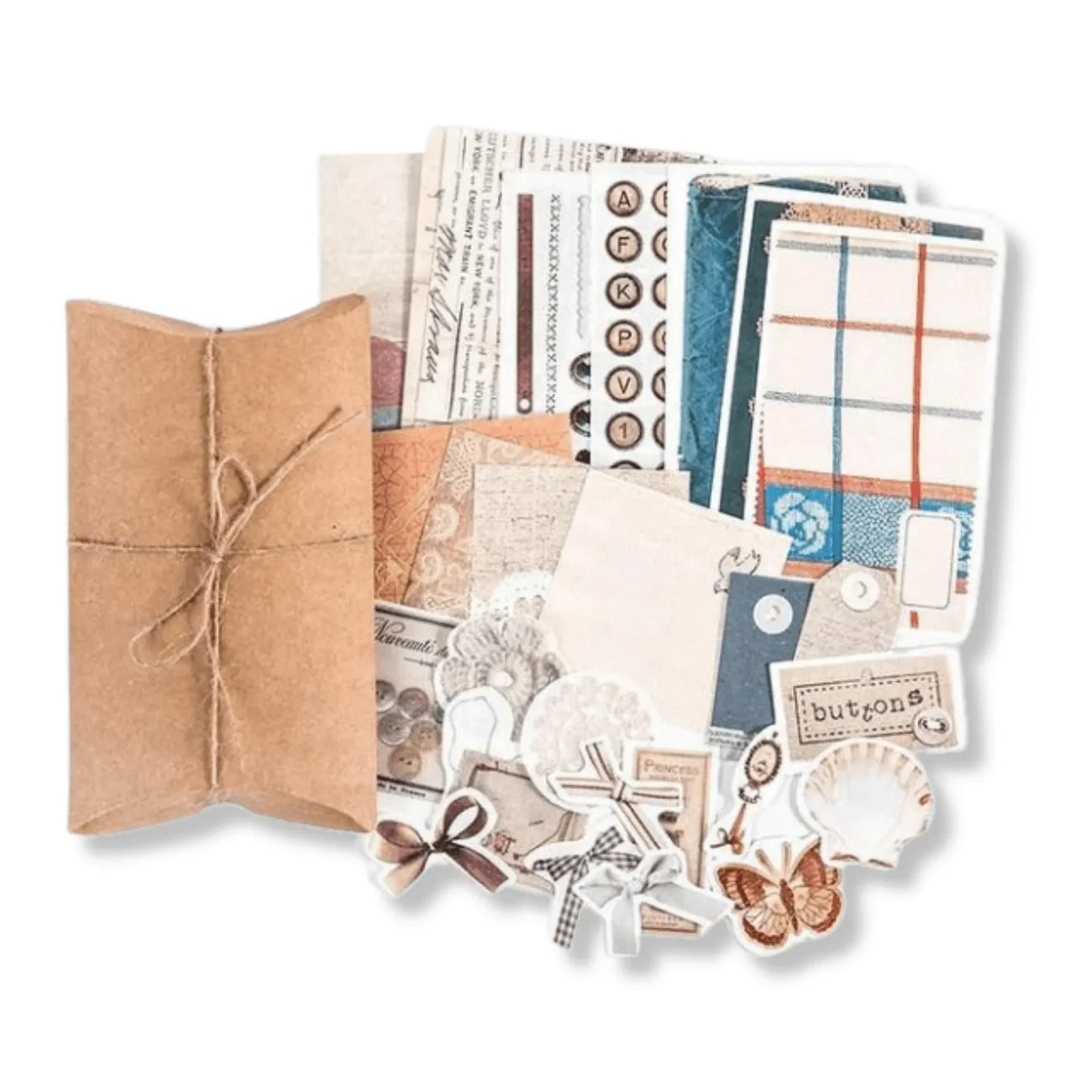 Kit de Papeleria y Stickers Encanto Vintage