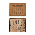 Botanical Wooden Leaves Stamp Set